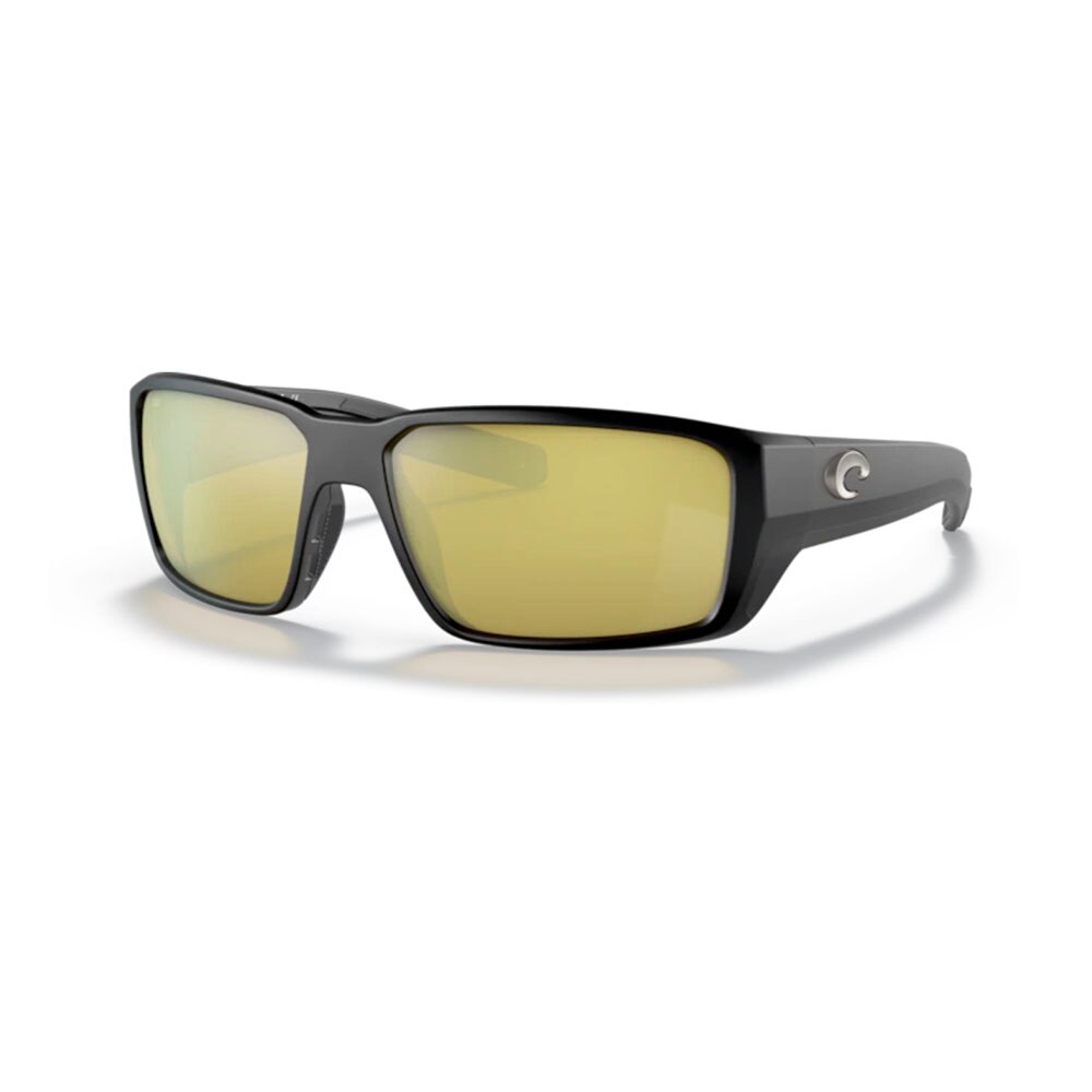 Costa Fantail Pro Sunglasses Polarized in Matte Black with Sunrise Silver Mirror 580G